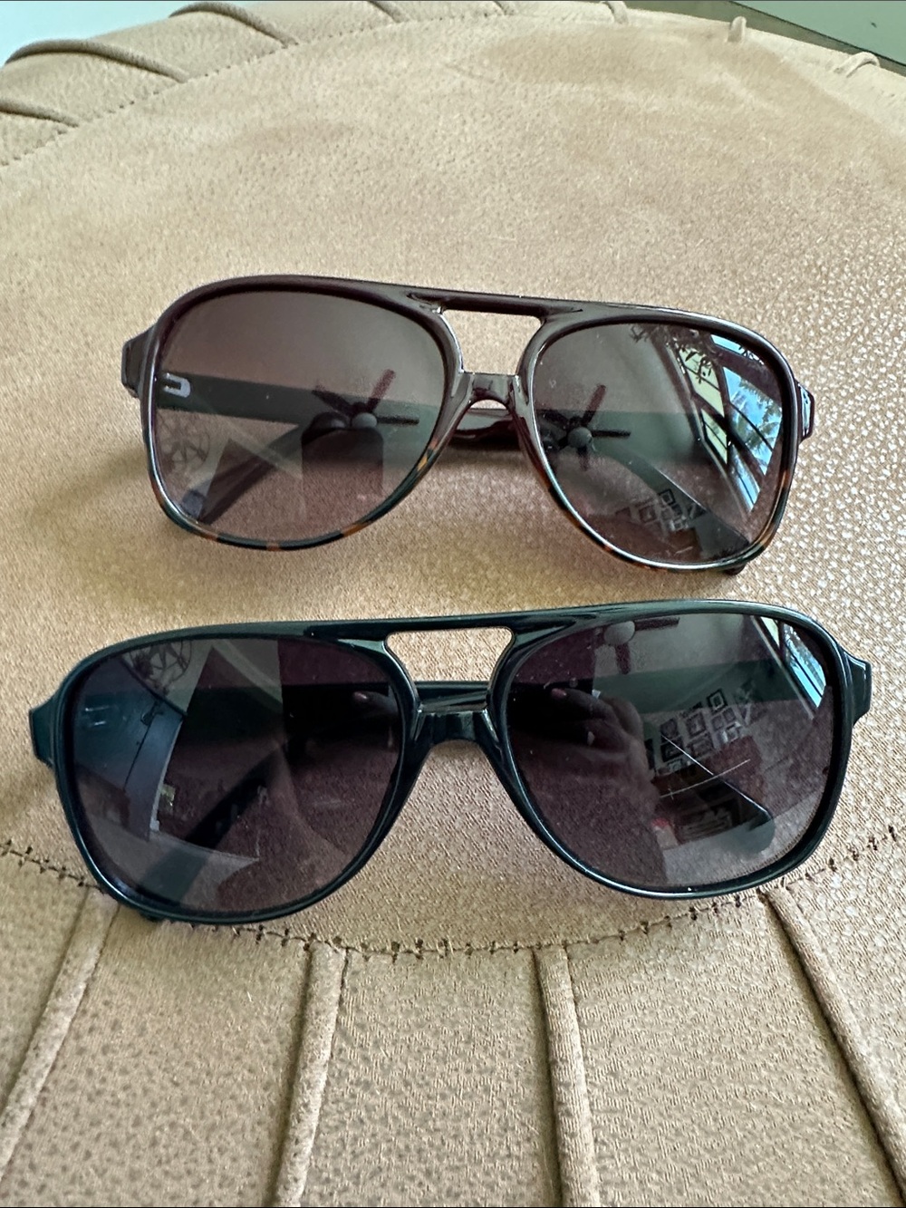 Amazon Women's Aviator Sunglasses in Black and Brown